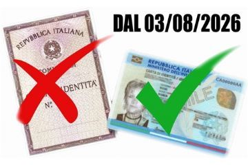 Cessazione validit&#224; carta d’identit&#224; CARTACEA dal 03 Agosto 2026